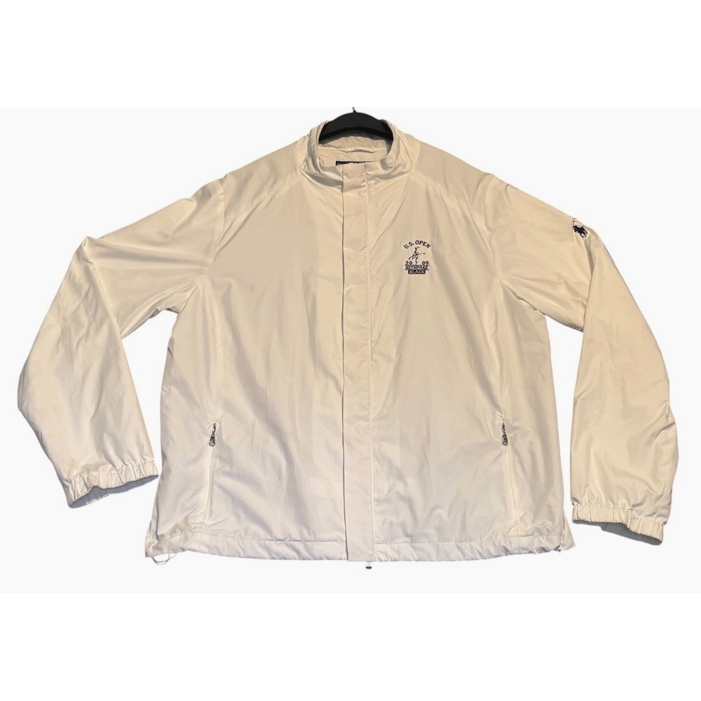 Ralph Lauren Golf Jacket 2009 US Open Bethpage Black Mens XL‎ White Windbreaker